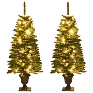 Weihnachtsbaum-Set Gold - Grün - Kunststoff - 65 x 120 x 65 cm