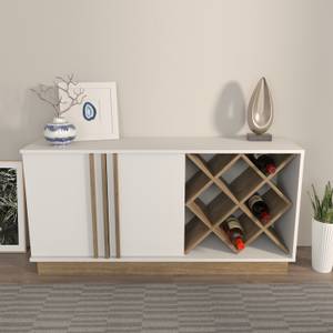 Sideboard Luna Walnuss Dekor - Weiß