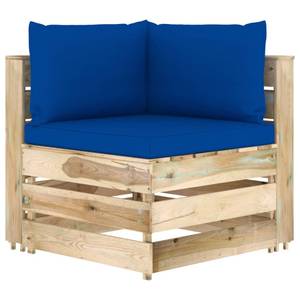 Garten-Lounge-Set Blau - Metall - Holzart/Dekor - 70 x 66 x 60 cm