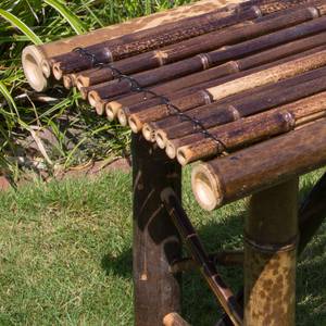 Banc de jardin 1032 Marron - Bambou - 120 x 44 x 36 cm