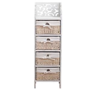 Chiffonnier RE4295 Blanc - Bois massif - 22 x 98 x 29 cm