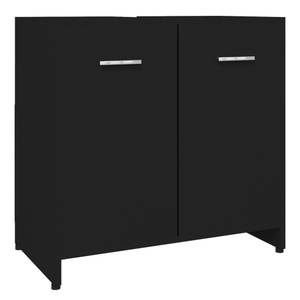 Badezimmerschrank (4er Set) 3008969 Schwarz - Holzwerkstoff - Massivholz - 60 x 184 x 60 cm