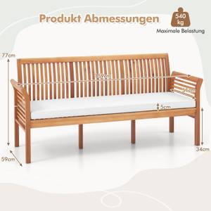 Gartenbank TI94555ITDE Weiß - Holzwerkstoff - 59 x 77 x 159 cm