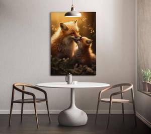 Leinwandbild Fox-Love 80 x 120 cm