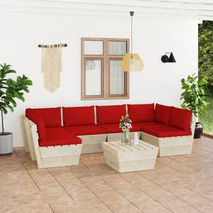 Garten-Lounge-Set (7-teilig) 3016490-17 Rot