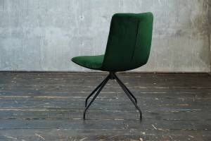 Stuhl NEW CHARME Drehstuhl Velvet Smaragdgrün