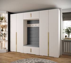 Garderobe Inova 1 Z9 Gold - Grau - Weiß - Gold