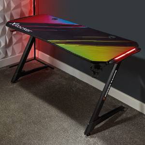 Gaming Schreibtisch Jaguar RGB Schwarz - Grau - Metall - 151 x 75 x 60 cm