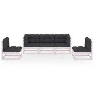 Garten-Lounge-Set (5-teilig) 3009893-2 Anthrazit - Weiß