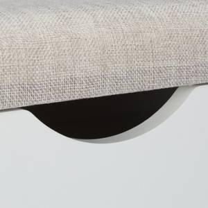 Banc pour chaussures blanc, rembourré Blanc - Bois manufacturé - Matière plastique - Textile - 62 x 45 x 30 cm