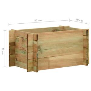 Pflanzkübel Hochbeet M626214 Braun - Holzwerkstoff - 40 x 32 x 40 cm