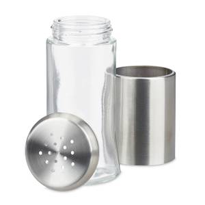 Gewürzkarussell 12 Gläser Schwarz - Silber - Glas - Metall - Kunststoff - 18 x 31 x 18 cm