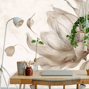 Fototapete Blume Pflanze Natur Beige - Braun - Grau - Papier - Textil - 400 x 280 x 280 cm