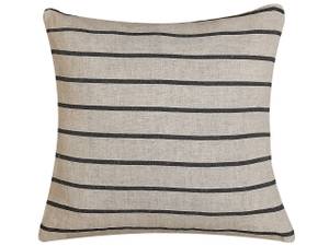 Coussin décoratif CYNARA Beige - Noir - Fibres naturelles - 43 x 6 x 43 cm