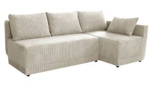 Ecksofa Nestor Cord Beige - Ecke davorstehend rechts