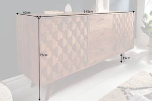 Sideboard MYSTIC LIVING Braun - Massivholz - Holzart/Dekor - 145 x 75 x 40 cm