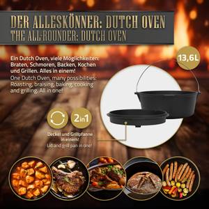 Dutch Oven Set aus Gusseisen 40 x 35 x 41 cm
