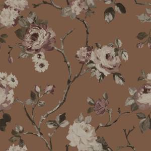 papier peint fleurs vintage 7127 Marron