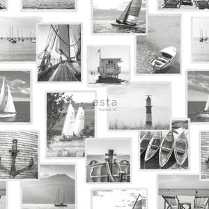 papier peint photo collage plage 7244 Gris - Fibres naturelles - Textile - 53 x 1005 x 1005 cm