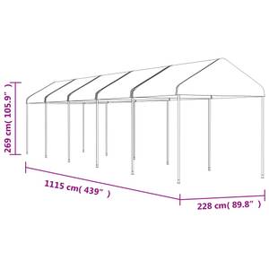 Gazebo avec toit 3028537 1115 x 228 cm