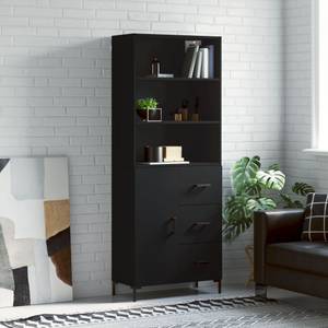 Highboard DE4982 Schwarz - Holzwerkstoff - 34 x 180 x 70 cm