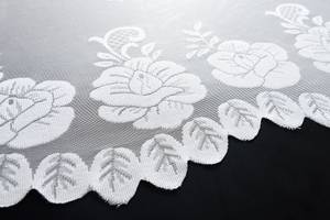 Bogenstore Barock Gardine Jacquard Weiß - Textil - 300 x 145 x 1 cm