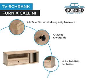 TV-Schrank CALLINI Braun - Holzwerkstoff - 124 x 44 x 41 cm