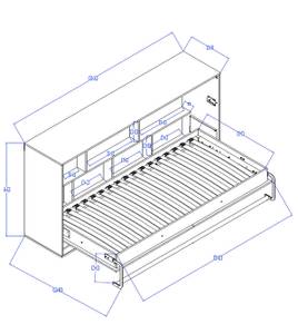 Schrankbett NERO 16 Braun - Holzwerkstoff - 213 x 110 x 136 cm