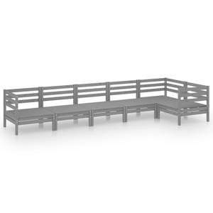 Garten-Lounge-Set Grau - Massivholz - Holzart/Dekor - 64 x 63 x 64 cm