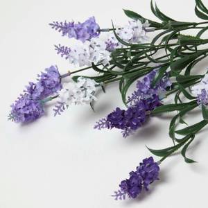 3er-Set künstliche Dekozweige Lavendel Violett - Kunststoff - Textil - 68 x 68 x 68 cm