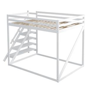 Etagenbett AtticSHEF Ⅳ Weiß - Holzwerkstoff - Massivholz - Holzart/Dekor - 145 x 170 x 250 cm