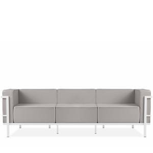 Gartensofa TRIGLO Hellgrau - Weiß - Breite: 229 cm