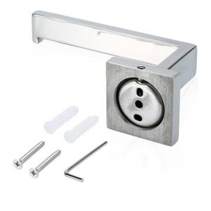 Toilettenpapierhalter Papierhalterung Silber - Metall - 9 x 11 x 15 cm