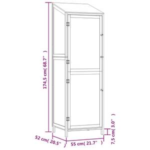 Gartenhaus 3013626 Anthrazit - 55 x 174 cm