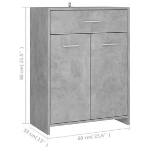 Badezimmerschrank 3008969 (4-teilig) Grau - Holzwerkstoff - 60 x 80 x 33 cm