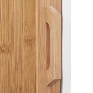 Badschrank hoch Braun - Weiß - Bambus - Holzwerkstoff - 39 x 180 x 30 cm