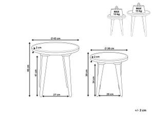 Table d'appoint MAHARO Vert - Bois massif - 45 x 46 x 45 cm