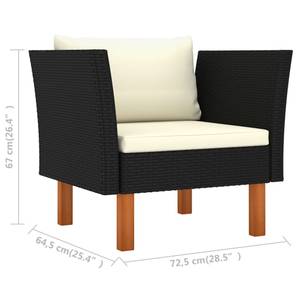 Garten-Sofa-Set (6-teilig) 3011728-1 Schwarz