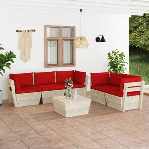 Mobilier de jardin (lot de 6) 3016490-10 Rouge