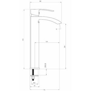 Waschtischarmatur für Aufsatzbecken Silber - Metall - 5 x 32 x 21 cm