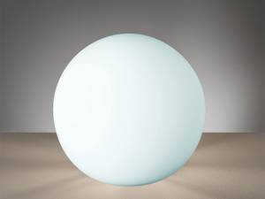 Kleine Nachttischlampe Glaskugel Weiß Weiß - Glas - 20 x 19 x 15 cm