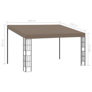 Wand-Pavillon 3005320 Taupe - Tiefe: 400 cm