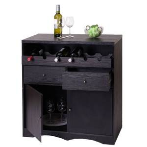 Weinschrank F65 Schwarz - Holzwerkstoff - 80 x 89 x 40 cm