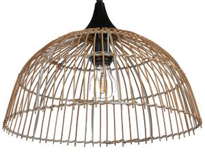 Lampe suspension BARARIS Beige - Bleu - Rotin - 40 x 20 x 40 cm