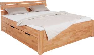 Massivholzbett "Ema" mit Bettkasten Breite: 160 cm