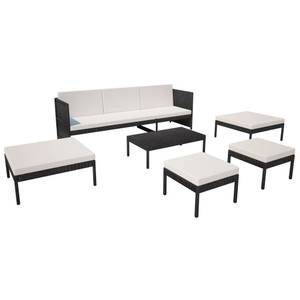 Mobilier de jardin Noir - Métal - Polyrotin - 45 x 32 x 70 cm