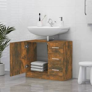 Meuble de lavabo 3005548 Imitation chêne fumé