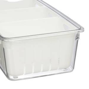 Organiseur de frigo en lot de 4 Blanc - Matière plastique - 32 x 10 x 18 cm