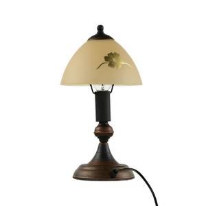Lampe de chevet HALLI Beige - Verre - Métal - 16 x 32 x 17 cm