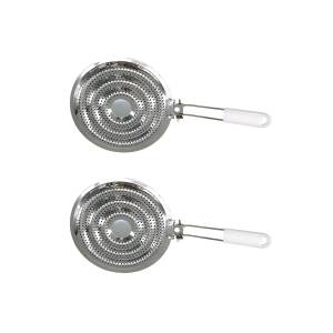 Lot de 2 grilles bruleurs Gris - Métal